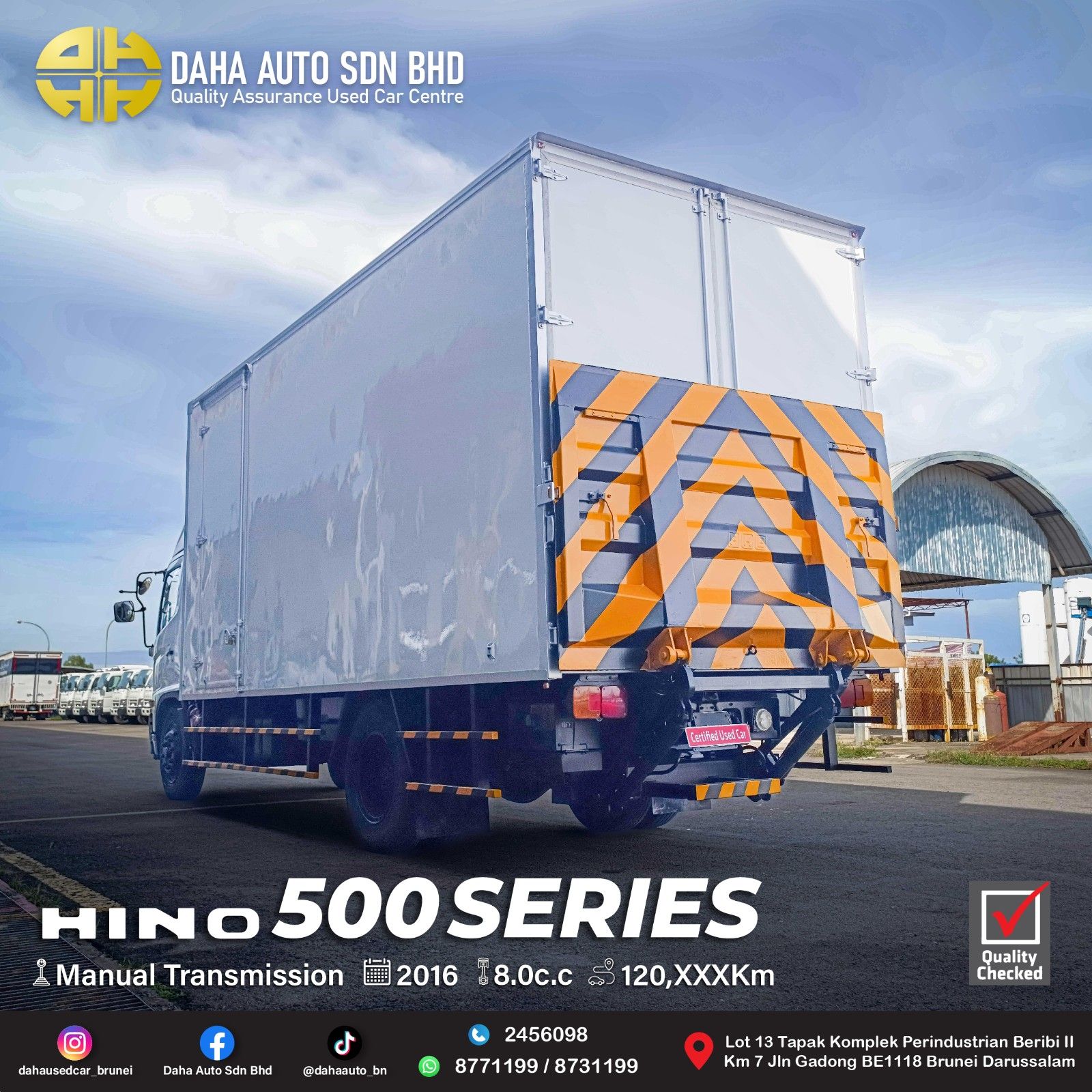 HINO 500 SERIES GD1JLPA 8.0 (M) 2016