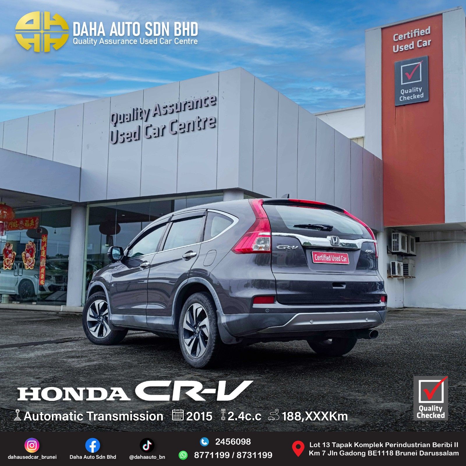 HONDA CRV RVSI-B 2.4 (A) 2015