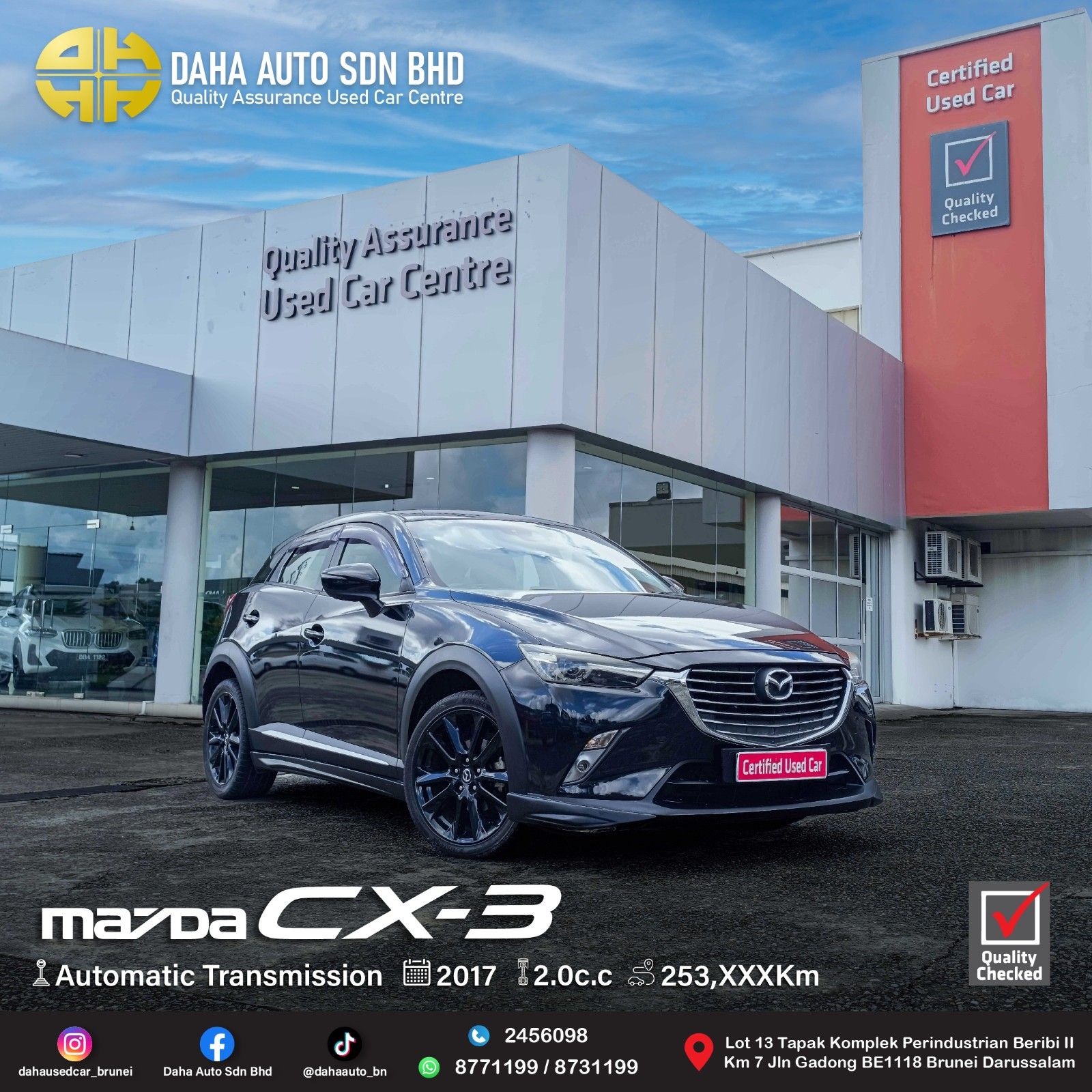 MAZDA CX3 SKYACTIV (HIGH GRADE) 2.0 (A) 2017