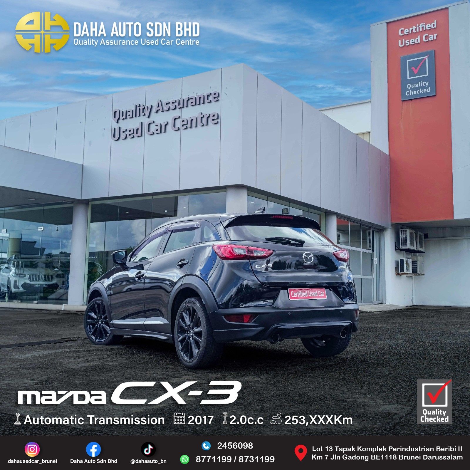 MAZDA CX3 SKYACTIV (HIGH GRADE) 2.0 (A) 2017