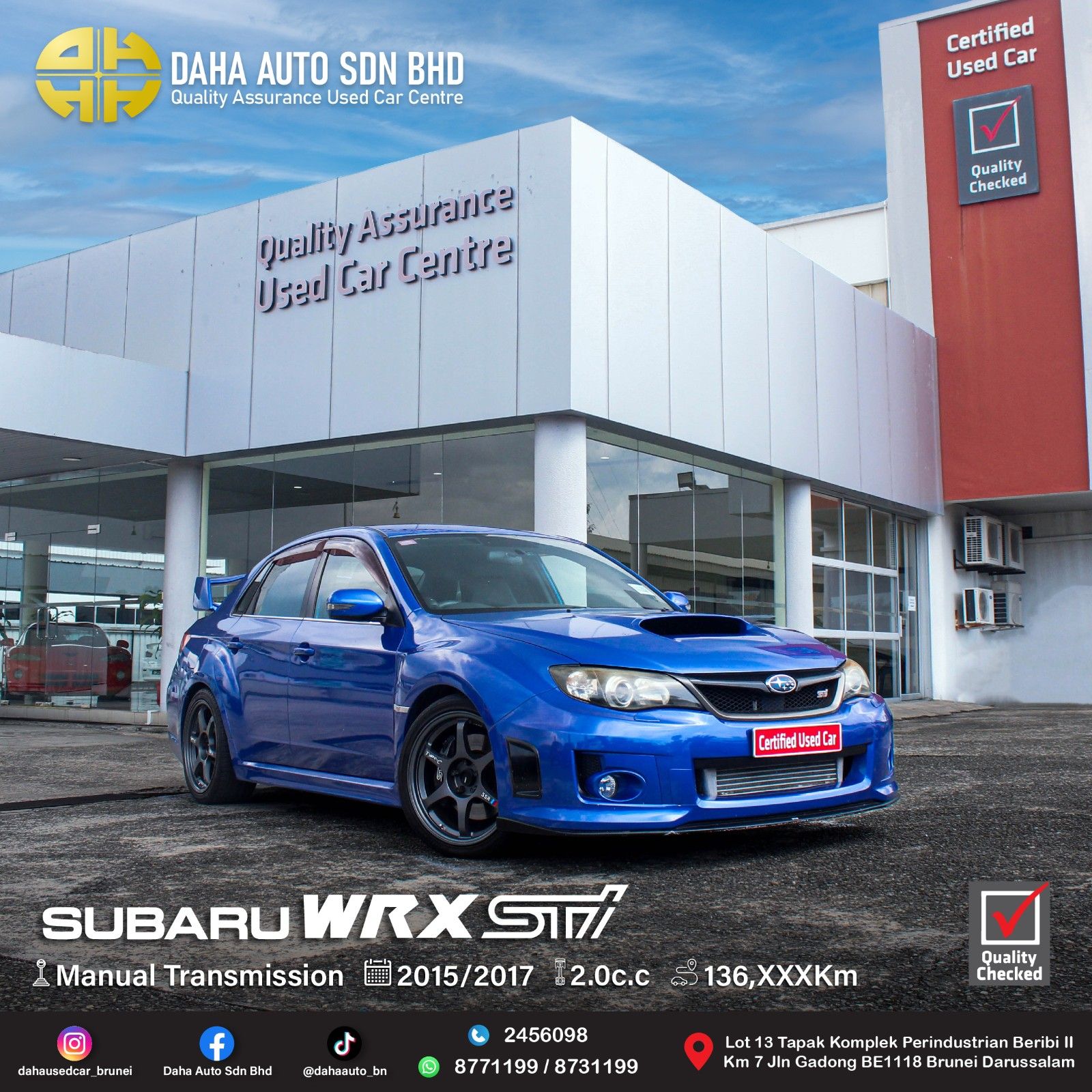 Subaru WRX STI VER10 2.0 (M) 2017 [Import 2015]