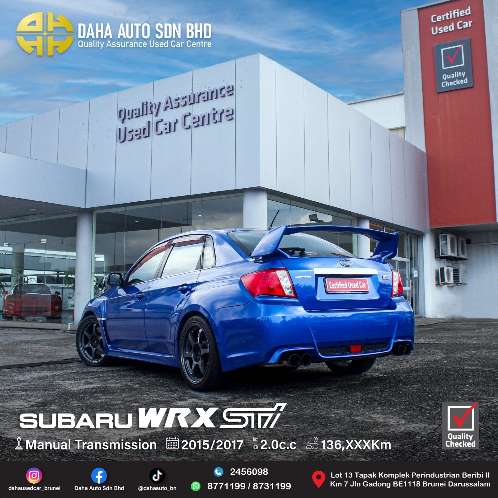 Subaru WRX STI VER10 2.0 (M) 2017 [Import 2015]
