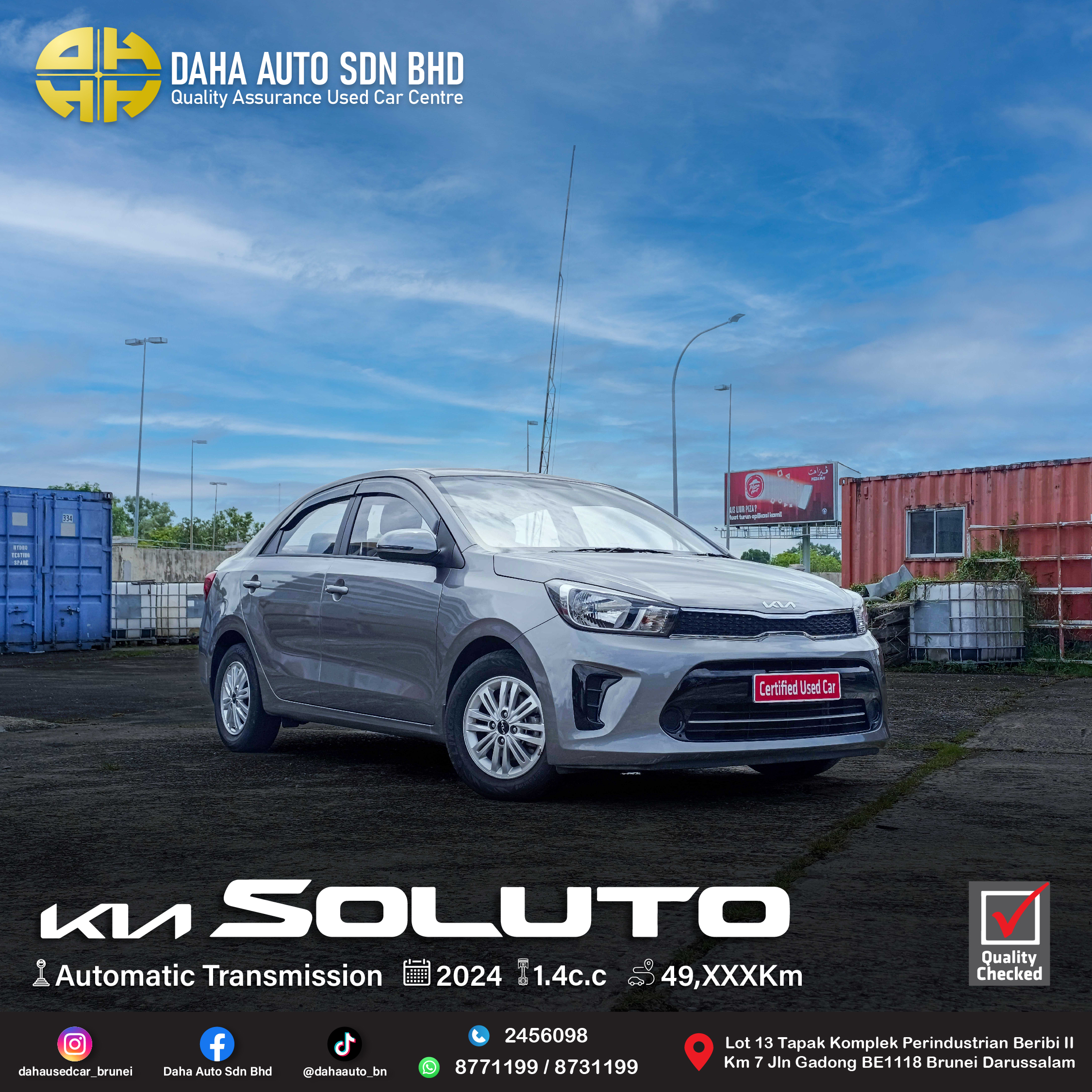 KIA SOLUTO MPI GL SEDAN