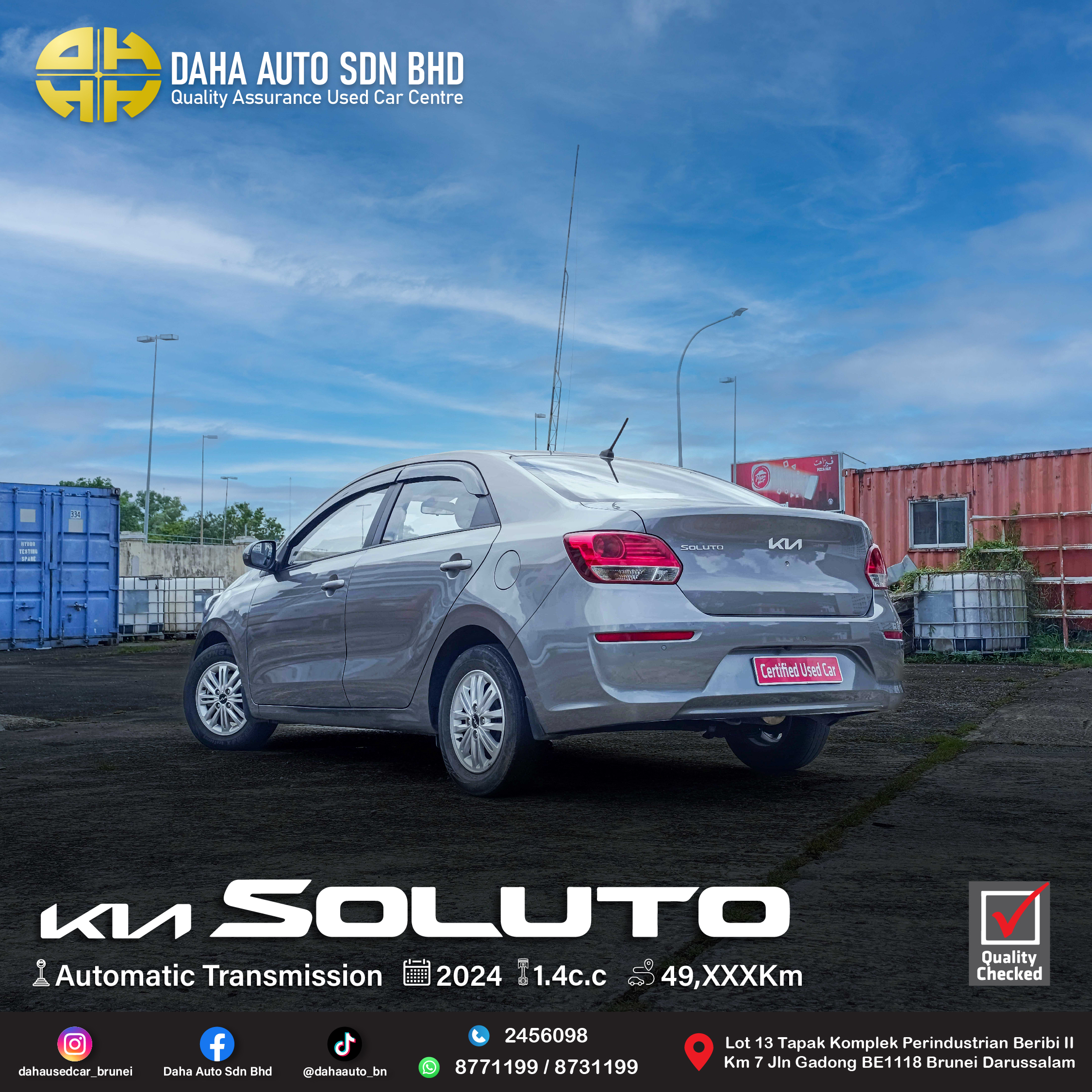 KIA SOLUTO MPI GL SEDAN